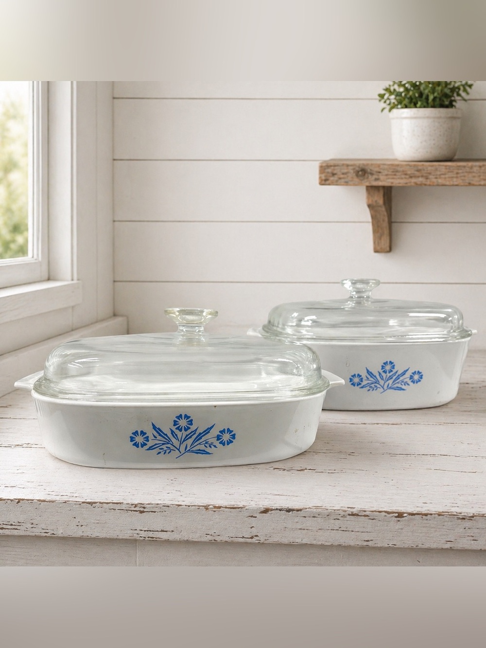 Vintage Corning Ware Blue Cornflower Casserole Set A-10-B + Larger Mixed Era Set